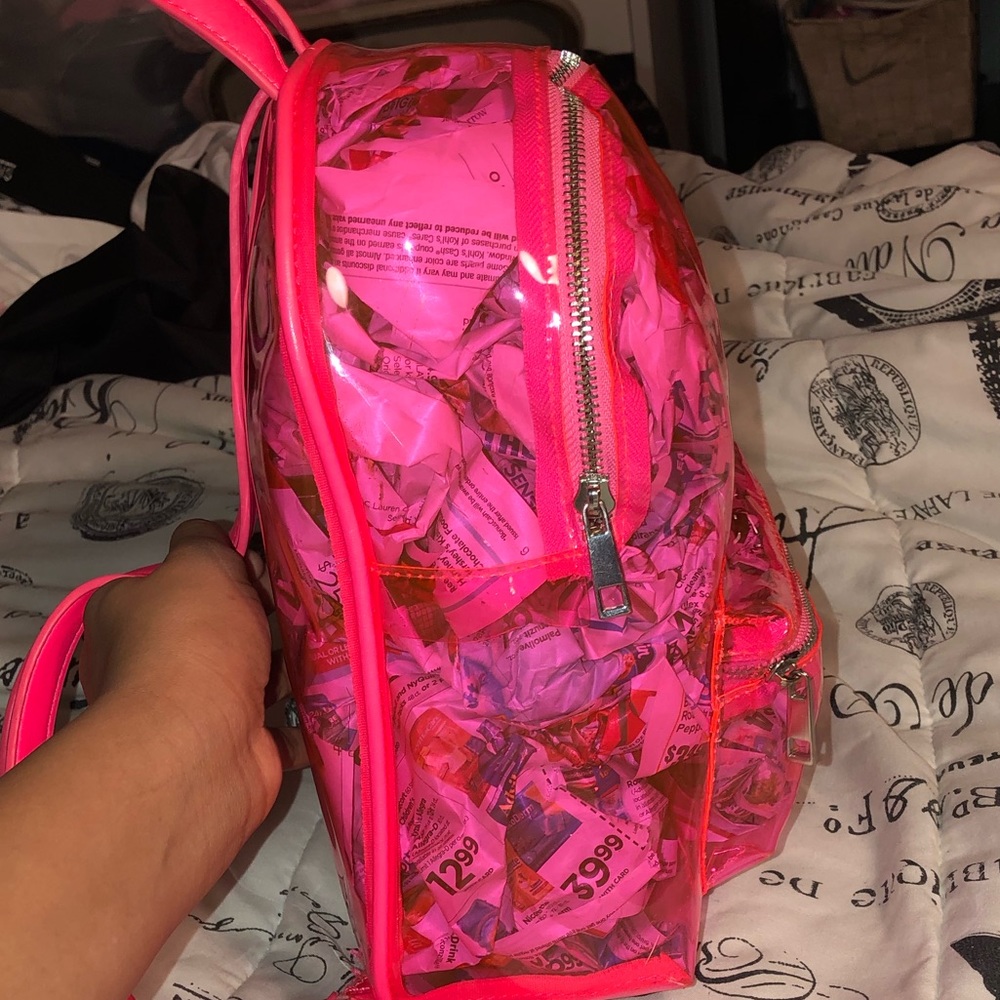 Pink clear mini back pack 💞 - Picture 4 of 6